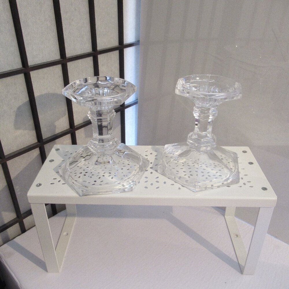 Vintage Crystal Candle Holders